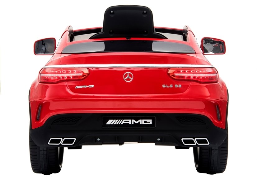 Masinuta electrica cu roti din cauciuc si scaun din piele Mercedes AMG GLE63 Coupe Red - 5