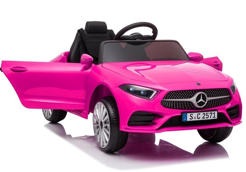 Masinuta electrica cu telecomanda 12V si scaun din piele Mercedes CLS350 Pink - 7
