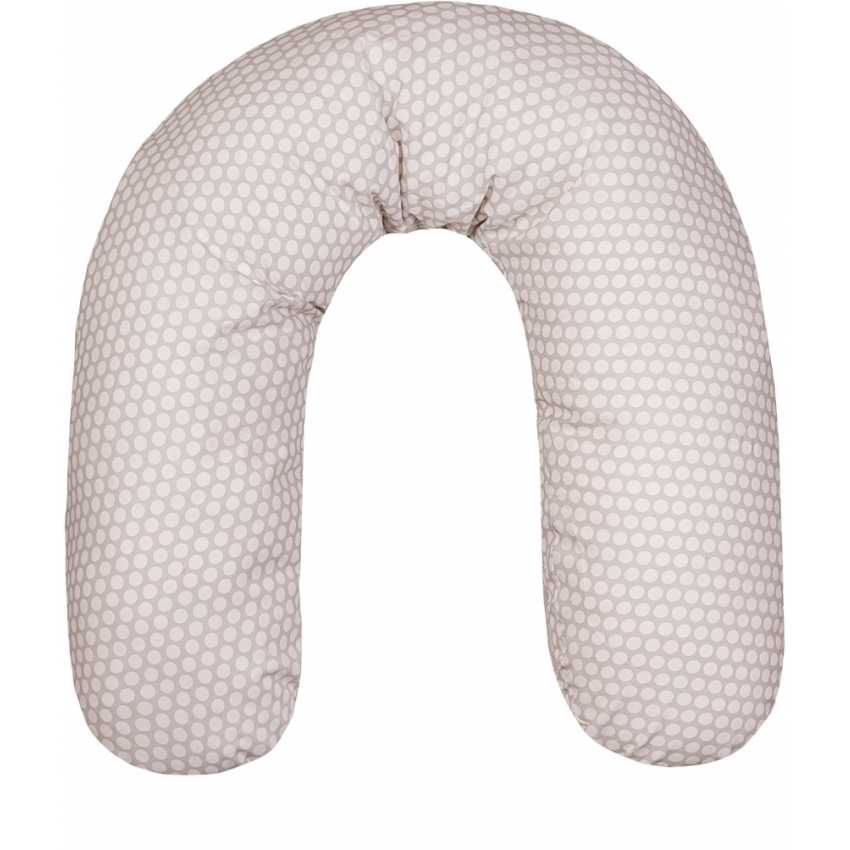 Perna pentru gravide si alaptat Comfort Exclusive 170 cm cu poliester Womar Zaffiro Gri Buline