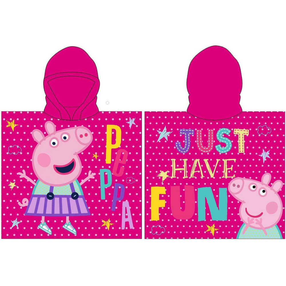 Poncho cu gluga Peppa Pig 55x110 cm Eplusm - 1 | YEO