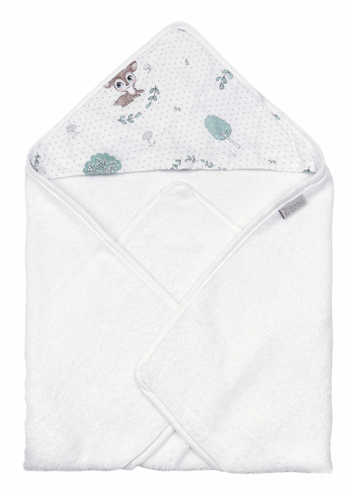 Prosop de baie pentru bebelusi Amy din bumbac 100×100 cm cu gluga Caprioara mica (mica) imagine 2022 protejamcopilaria.ro
