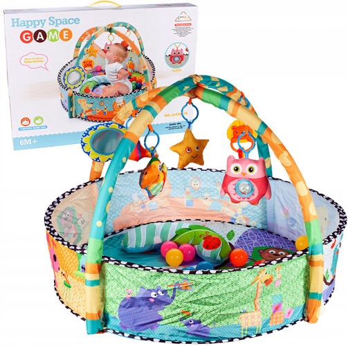 Salteluta de joaca interactiva 3 in 1 cu bile