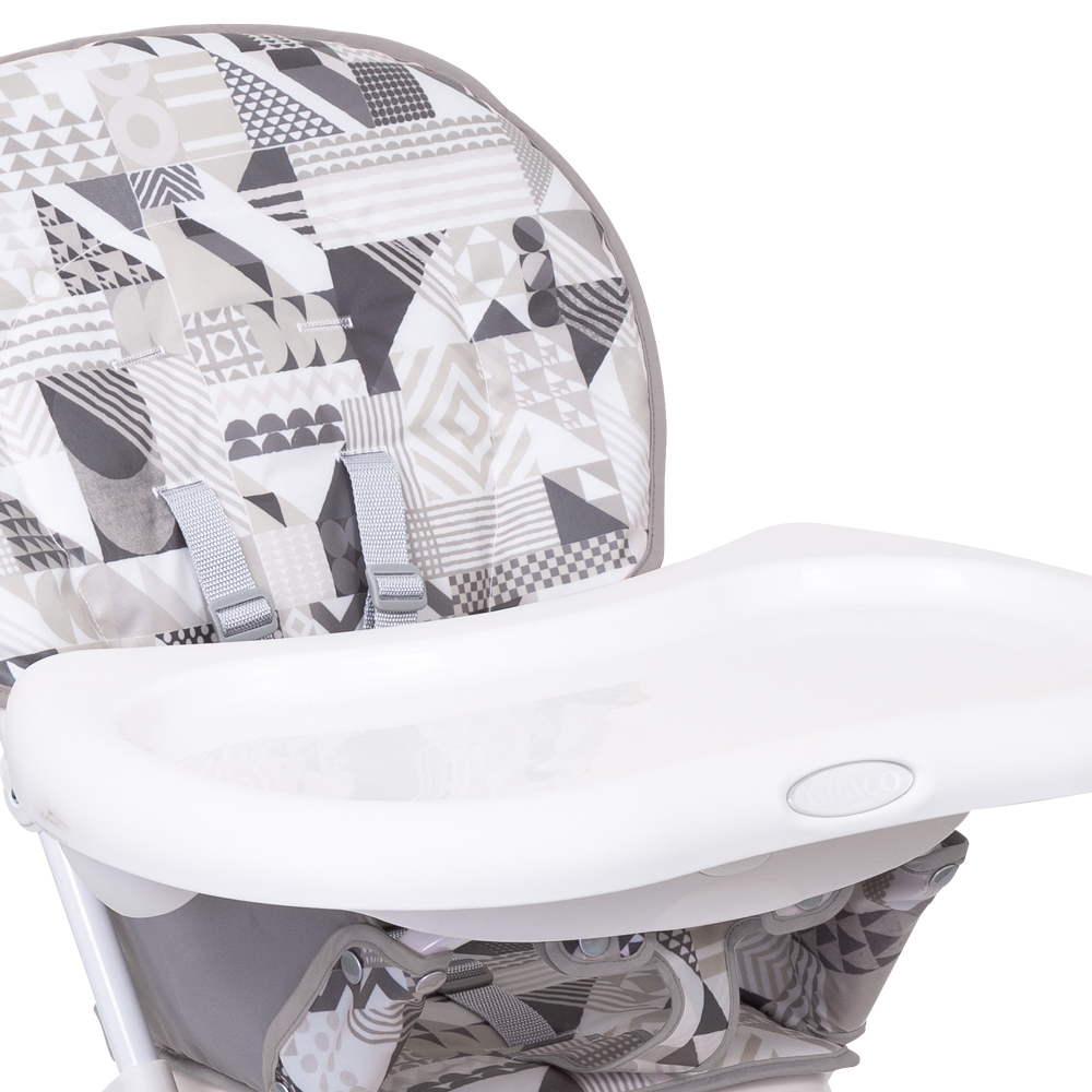 Scaun de masa Graco Snack N Stow Patchwork Grey - 2 | YEO