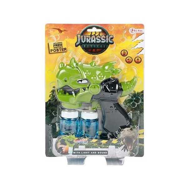 Pistol de facut baloane de sapun cu sunte si lumini Toi-Toys Dino Jurassic revival NegruVerde - 2 | YEO