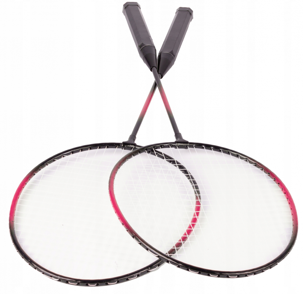 Set Rachete de badminton cu fluturasi si husa Red - 3