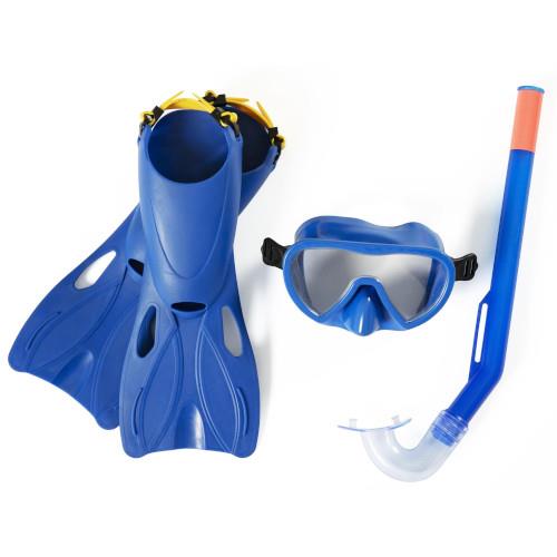 Set de scufundari Flapper cu masca tub de respiratie si labe de inot albastru Accesorii imagine noua responsabilitatesociala.ro