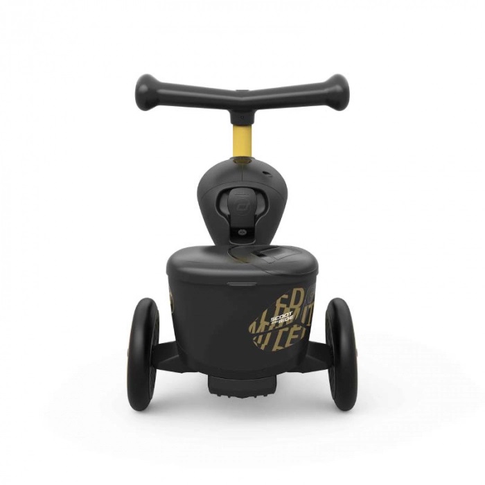 Trotineta copii cu sezut transformabila 2in1 HighwayKick 1 Black Gold Limited cu suport jucarie 1-5 ani Scoot Ride - 2