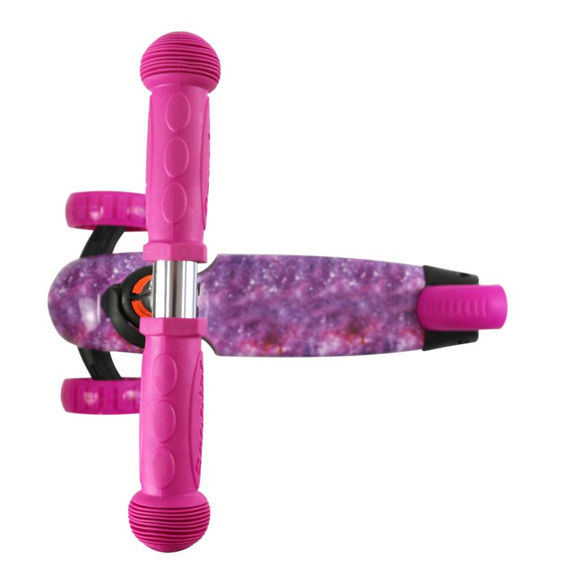 Trotineta reglabila pentru copii Draxter 3 ani+ Pink Galaxy - 1 | YEO