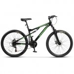 Bicicleta MTB-FS Carpat C2639A  26 Inch cadru negru cu design verde