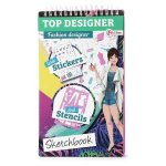 Carte de colorat Toi-Toys Top Designer cu stickere si sabloane incluse Fashion Designer