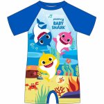 Costum de baie UV cu maneci scurte si fermoar Baby Shark Eplusm 110/116