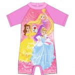 Costum de baie UV cu maneci scurte si fermoar Disney Princess Eplusm Roz 110/116