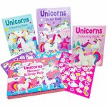 Set carti de colorat cu stickere Unicorns Shimmer Activity Pack Alligator