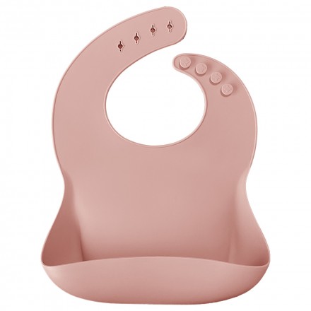 Baveta Basic Bib Minikoioi 100 premium silicone pinky pink