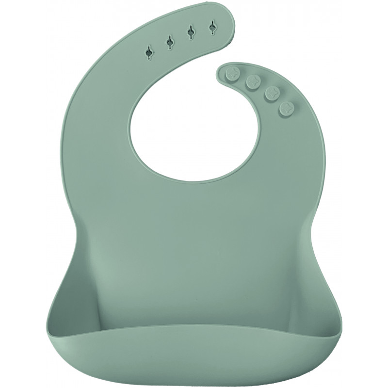 Baveta Basic Bib Minikoioi 100 premium silicone river green