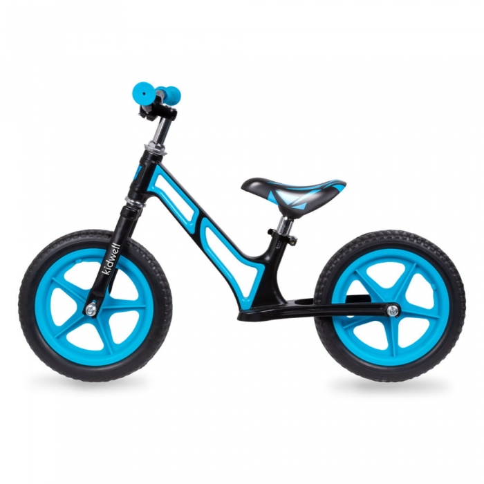 Bicicleta fara pedale cu cadru din magneziu Kidwell Comet Black Blue Bicicleta imagine noua responsabilitatesociala.ro