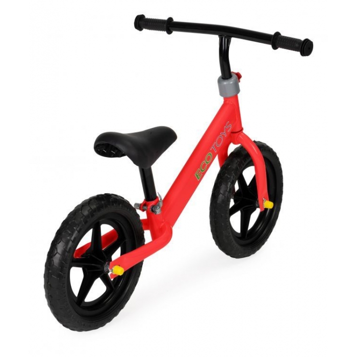 Bicicleta Fara Pedale Cu Roti Din Spuma Eva Ecotoys Jm 763 Rosu