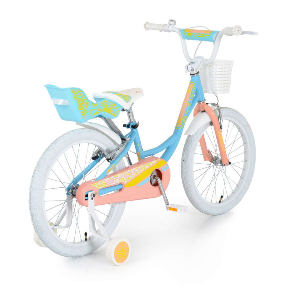 Bicicleta pentru fetite cu roti ajutatoare Byox Fashion Girl Blue 20 inch - 1