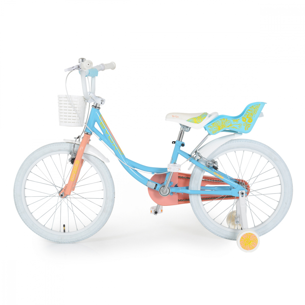 Bicicleta pentru fetite cu roti ajutatoare Byox Fashion Girl Blue 20 inch - 4