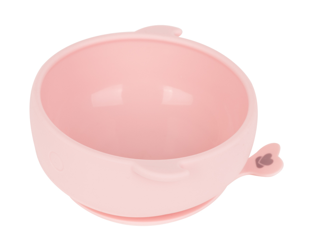 Castron din silicon KikkaBoo cu ventuza Whale Pink - 1 | YEO