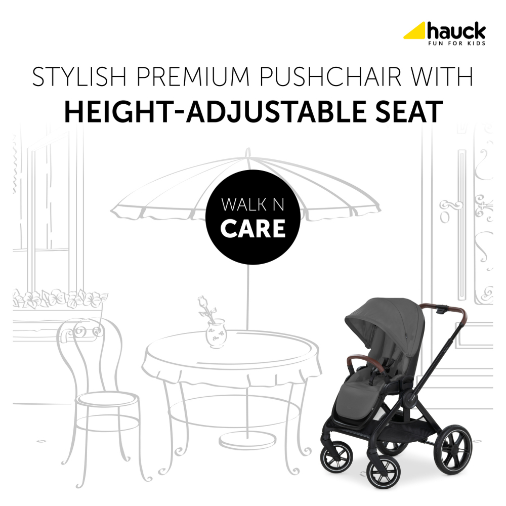 Carucior reversibil hauck walk n care dark grey