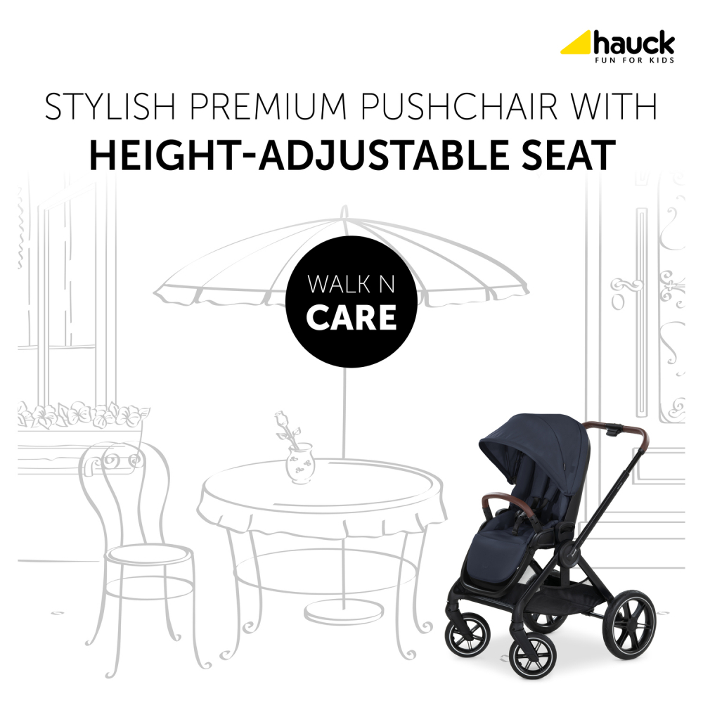 Carucior reversibil hauck walk n care dark navy blue