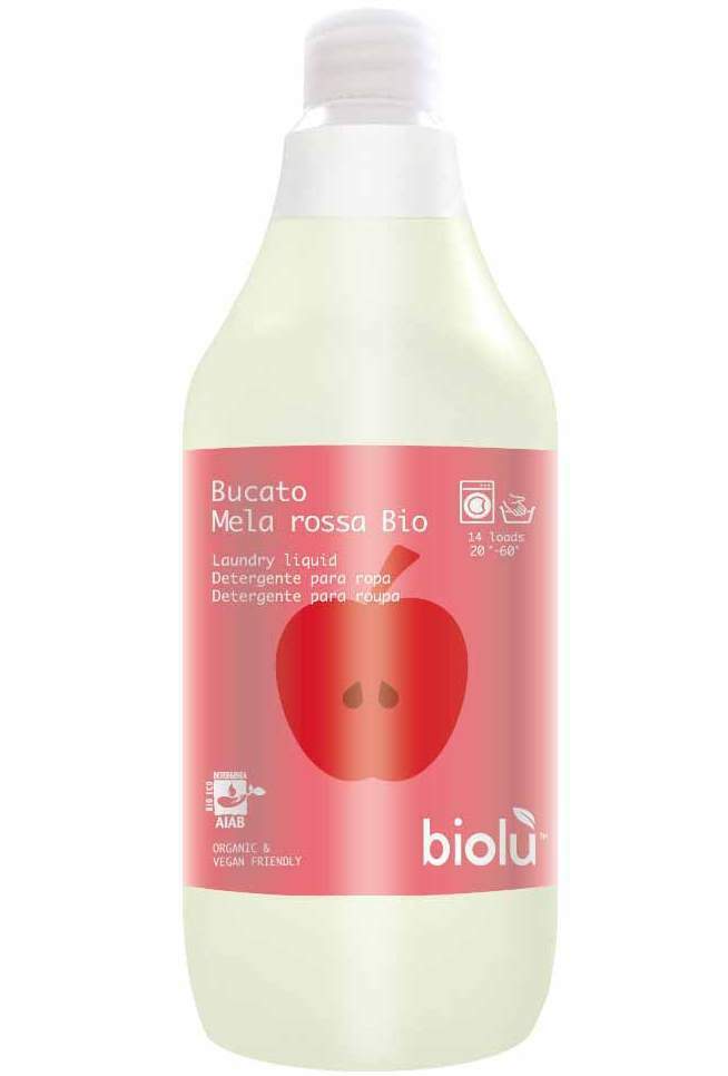 Detergent ecologic lichid pentru rufe albe si colorate mere rosii 1L Biolu Albe imagine 2022