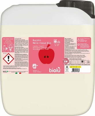 Detergent ecologic lichid pentru rufe albe si colorate mere rosii 5L Biolu