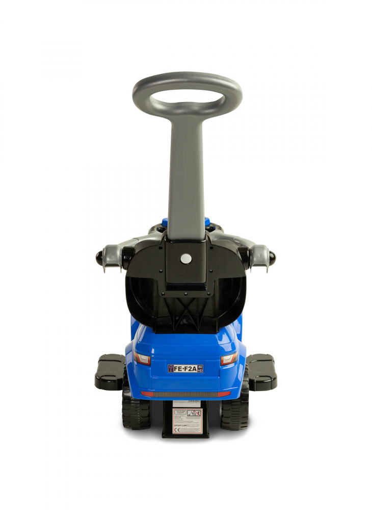 Masinuta Ride On fara pedale 3in1 Toyz Sport Car Blue cu maner parental,Bara de protectie detasabila,Volan cu sunete si lumini,Spatiu de depozitare,Sistem antirasturnare,Spatar inalt,Siport picioare,Recomandata de la 12 luni - 1