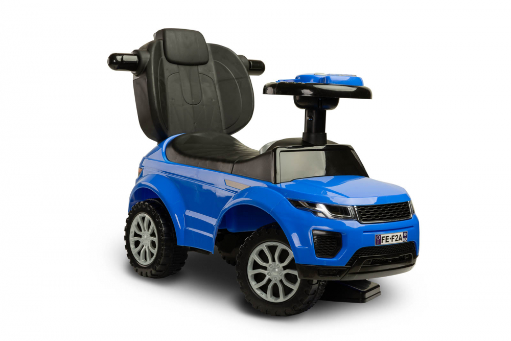 Masinuta Ride On fara pedale 3in1 Toyz Sport Car Blue cu maner parental,Bara de protectie detasabila,Volan cu sunete si lumini,Spatiu de depozitare,Sistem antirasturnare,Spatar inalt,Siport picioare,Recomandata de la 12 luni - 4
