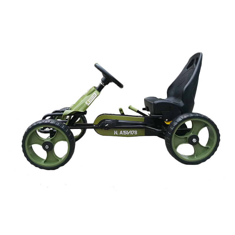 Kart cu pedale si roti Eva Fast Attack Army Green - 1