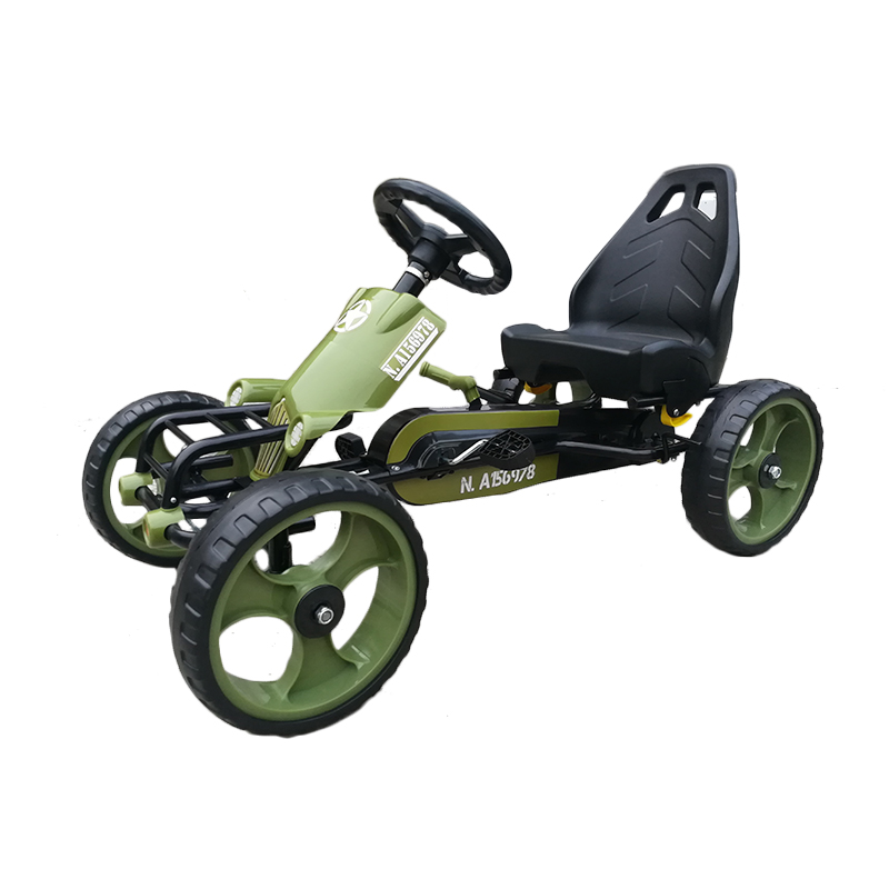 Kart cu pedale si roti Eva Fast Attack Army Green - 3