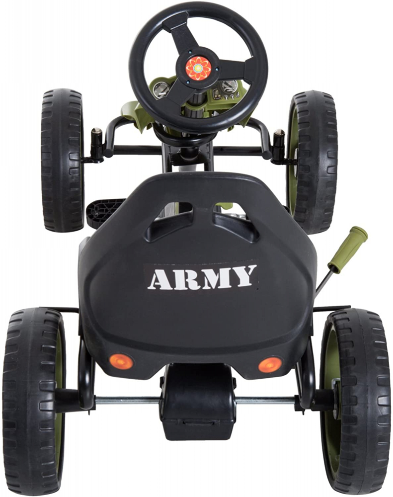 Kart cu pedale si roti Eva Fast Attack Army Green - 9