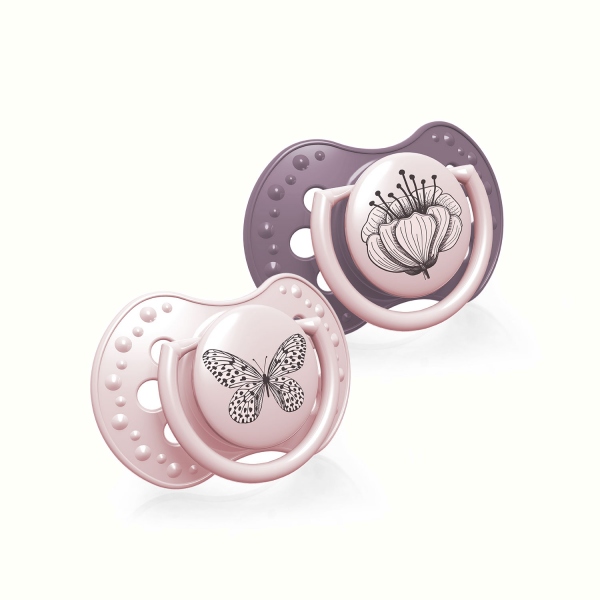 Set 2 suzete Lovi silicone dynamic 6-18M Botanic 22871 Girl