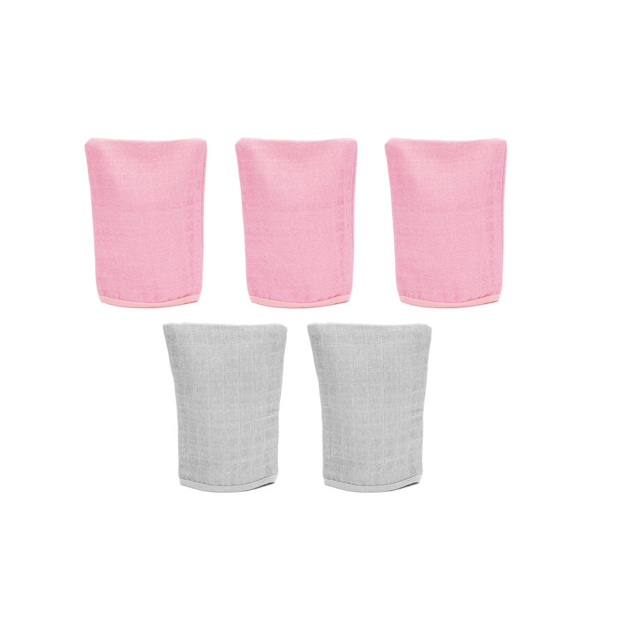 Manusi pentru baie din finet 5set Pink Grey Fillikid - 1 | YEO