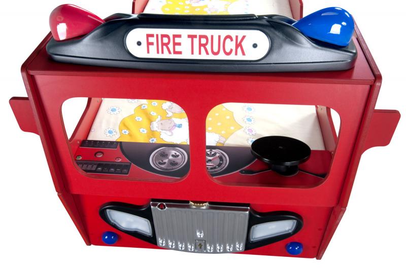 Patut tineret MDF Plastiko Fire Truck single rosu 190×90 190x90 Camera copilului