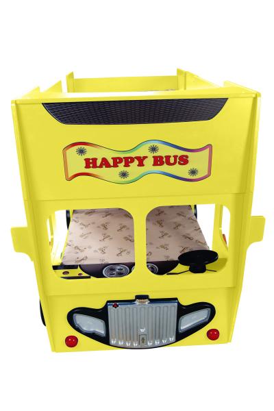 Patut tineret MDF Plastiko Happy Bus galben 190x90 - 3