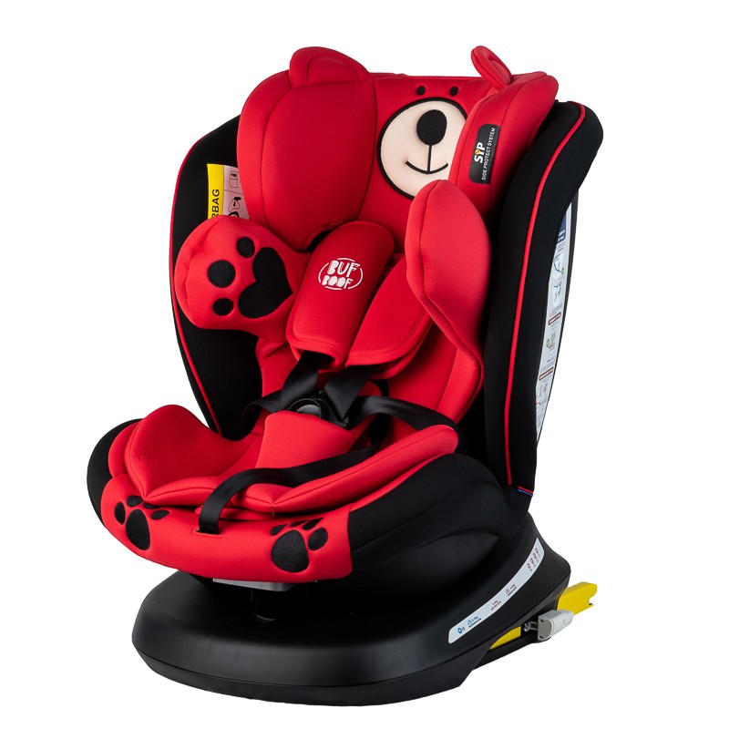 Scaun auto Tweety Plus Deluxe Buf Boof UrsRed cu isofix rotativ 360 grade 0-36 kg