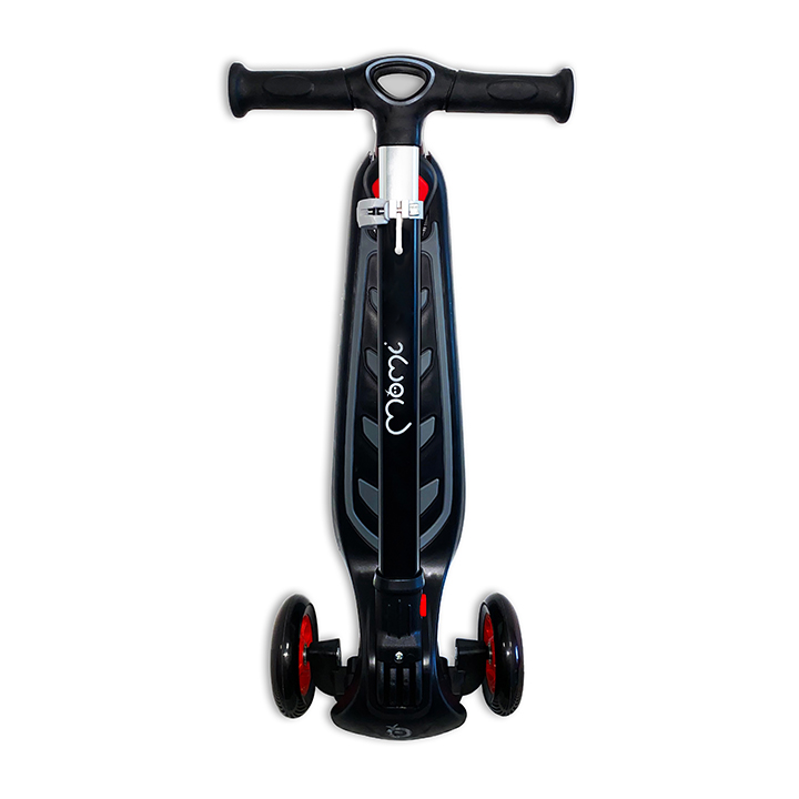 Trotineta cu 3 roti Momi Vivio Black 3 Ani+ Ghidon reglabil pe 4 trepte Flexbrake Rulmenti ABEC-9 Platforma anti-alunecare Pliabila Sarcina m - 2