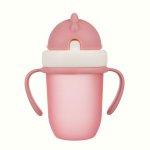 Cana cu pai din silicon Flip-Top Canpol Babies 210 ml mat 56/522 pink