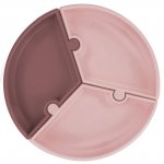 Farfurie puzzle Minikoioi 100% premium silicone pinky pink/velvet rose
