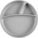 Farfurie compartimentata Minikoioi 100% premium silicone powder grey