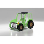 Patut tineret Plastiko tractor verde 180x90