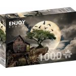 Puzzle 1000 piese Enjoy A Log Cabin on a Cliff