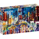Puzzle 1000 piese Enjoy New York Lights + folii pentru lipit puzzle Enjoy5452