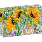 Puzzle 1000 piese Enjoy  Sunflower Joy + folii pentru lipit puzzle Enjoy 5443