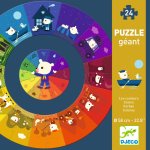 Puzzle cicular Djeco culori 24 piese + 13 piese