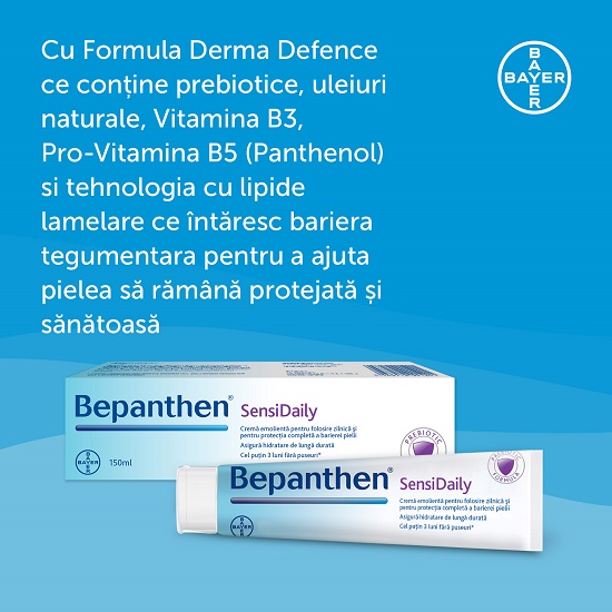 Bepanthen crema SensiDaily Bayer 150ml 150ml imagine noua responsabilitatesociala.ro