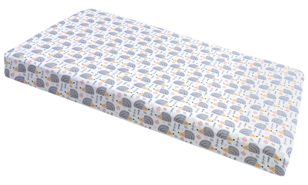 Cearceaf cu elastic 120x60 cm Gray Hedgehogs