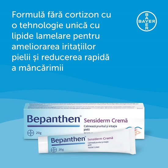 Bepanthen crema Sensiderm Bayer 20 g Bayer imagine noua responsabilitatesociala.ro